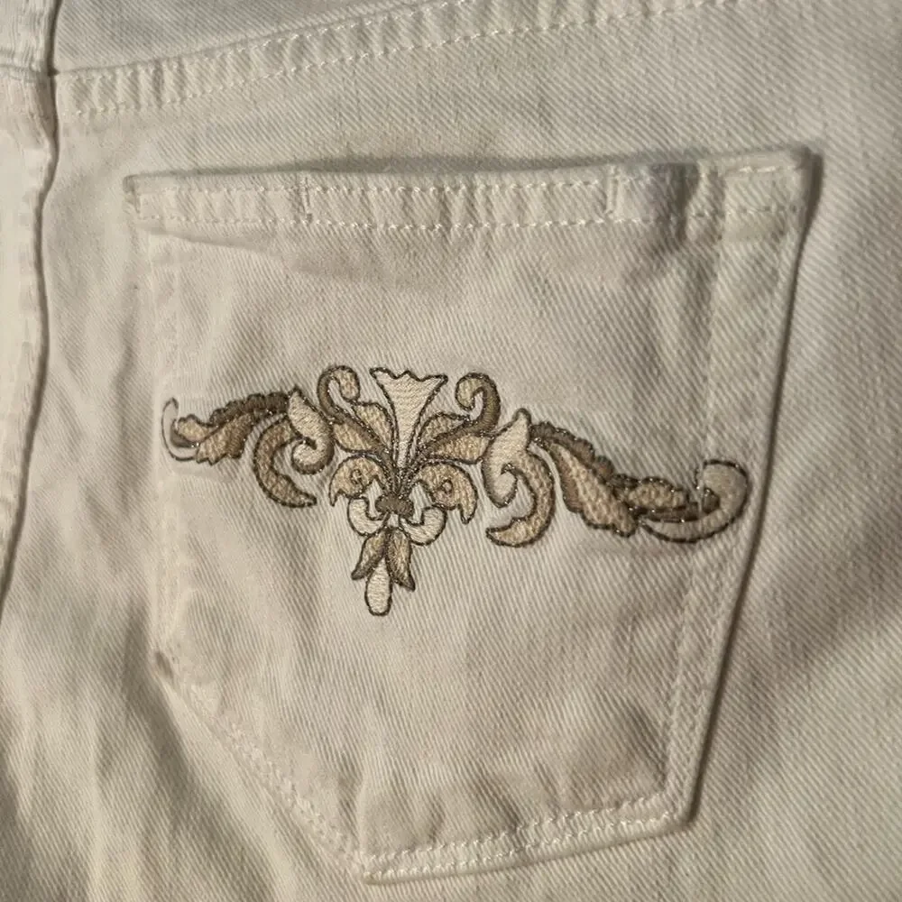 PAIGE denim off embroidered